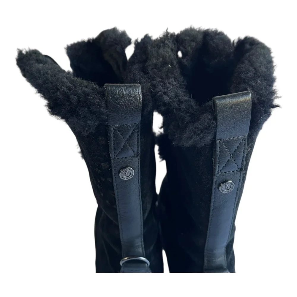 The North Face W Abby III Black Suede Fur Lined Winter Boots Women's 7.5